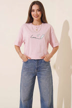 Love Baskılı T-shirt