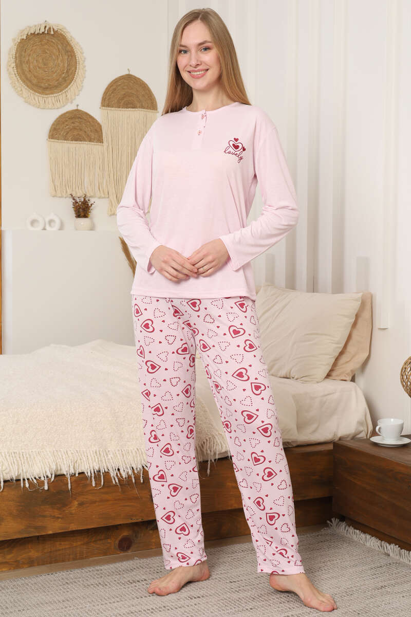 Lovely Baskılı Uzun Kol Pijama Takımı