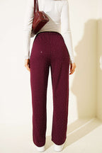 Loyşa Bel Lastikli Mini Taşlı Pantolon
