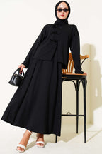 Lyocell Brit Buttoned Skirt Double Set