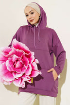 Lyocell Kangaroo Pocket Tunic With Snap Fastener