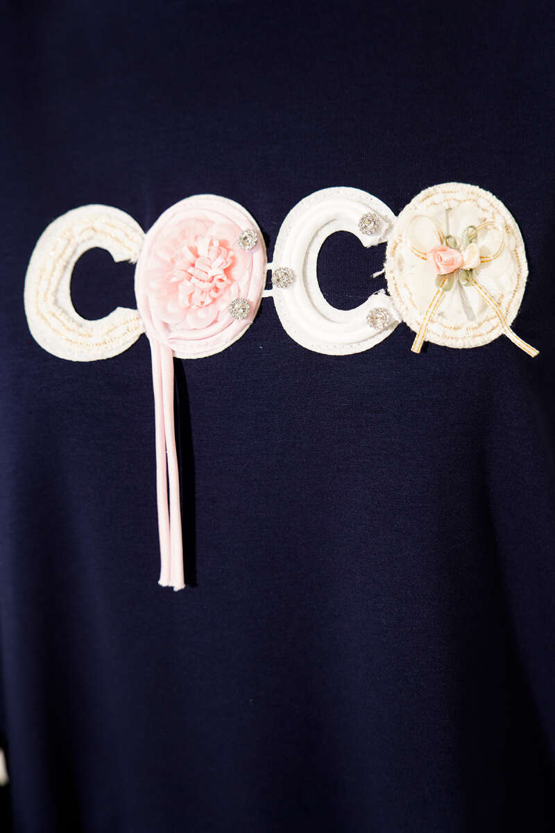 Loyşa Coco Yazı Süslemeli Tunik