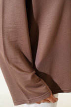 Loyşa Düşük Omuz Basic Tunik Vizon