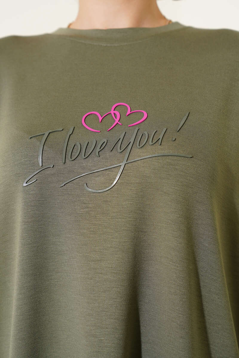 Loyşa I Love You Baskılı Tunik
