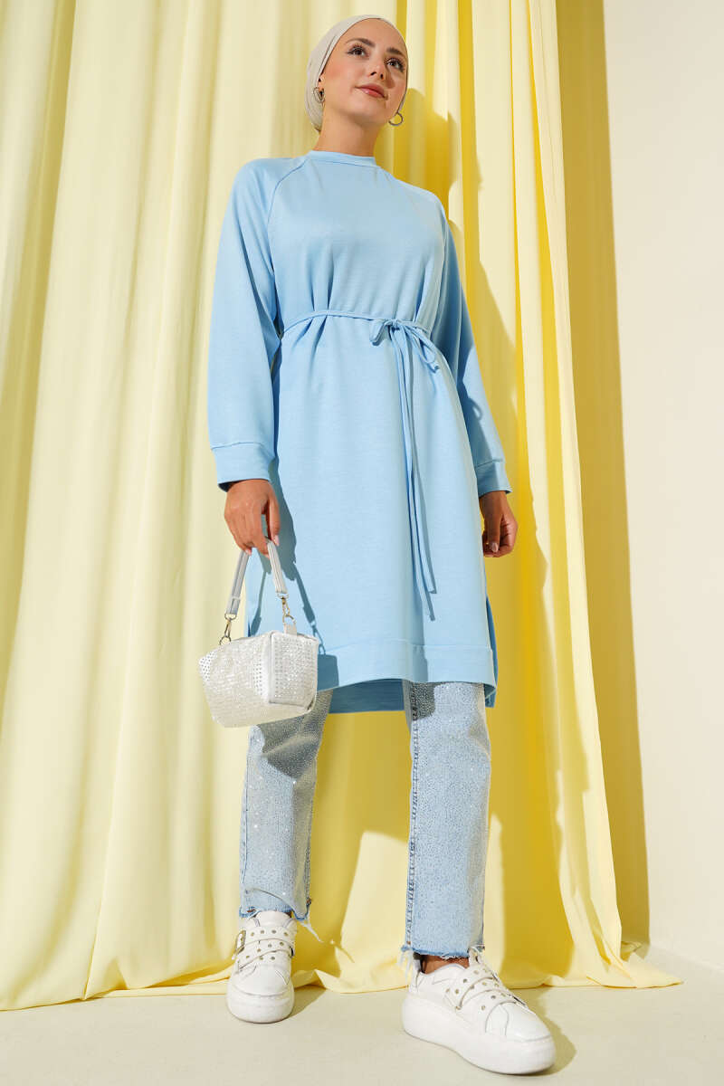 Lyocell Long Tunic With Rope Belt