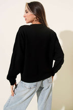 Loyşa Kol Detaylı Sweatshirt Siyah