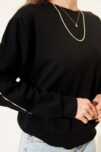 Loyşa Kol Detaylı Sweatshirt Siyah