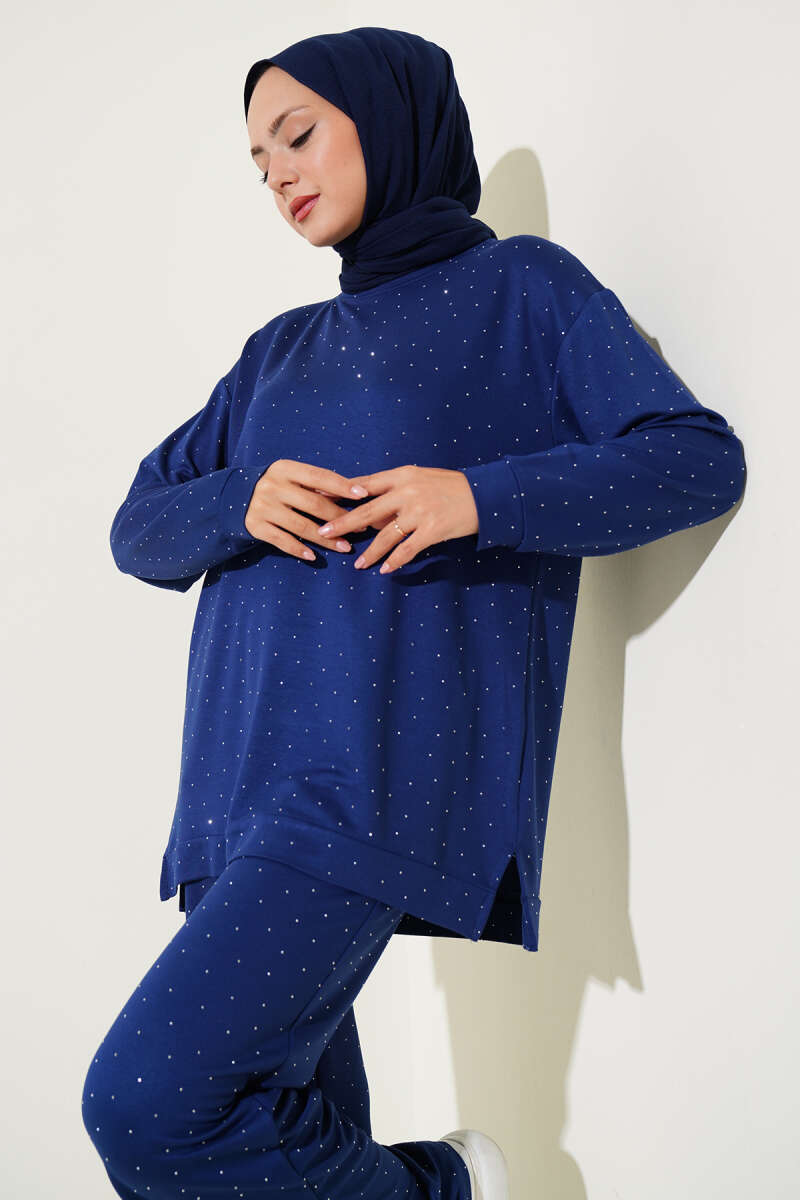 Loyşa Mini Taşlı Süslemeli İkili Takım