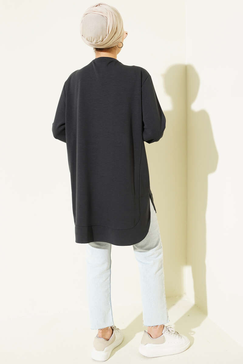 Loyşa Oval Kesim Oversize Tunik