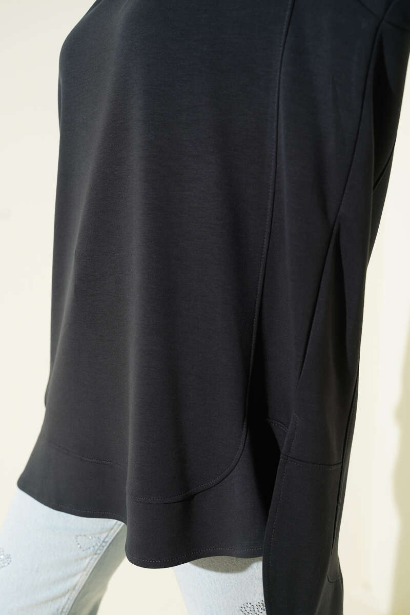 Loyşa Oval Kesim Oversize Tunik
