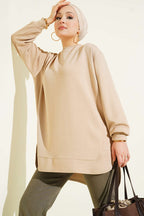 Loyşa Oval Kesim Oversize Tunik