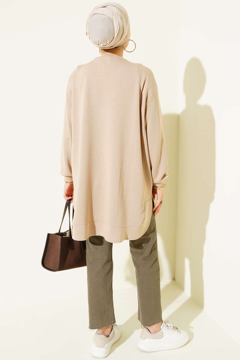 Loyşa Oval Kesim Oversize Tunik