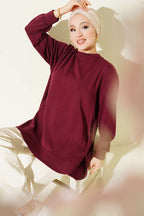 Loyşa Oval Kesim Oversize Tunik