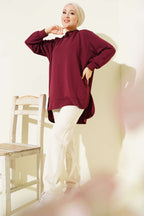 Loyşa Oval Kesim Oversize Tunik