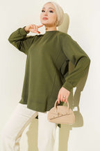Loyşa Oval Kesim Oversize Tunik