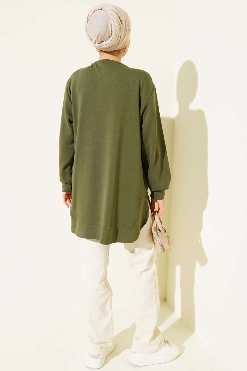 Loyşa Oval Kesim Oversize Tunik