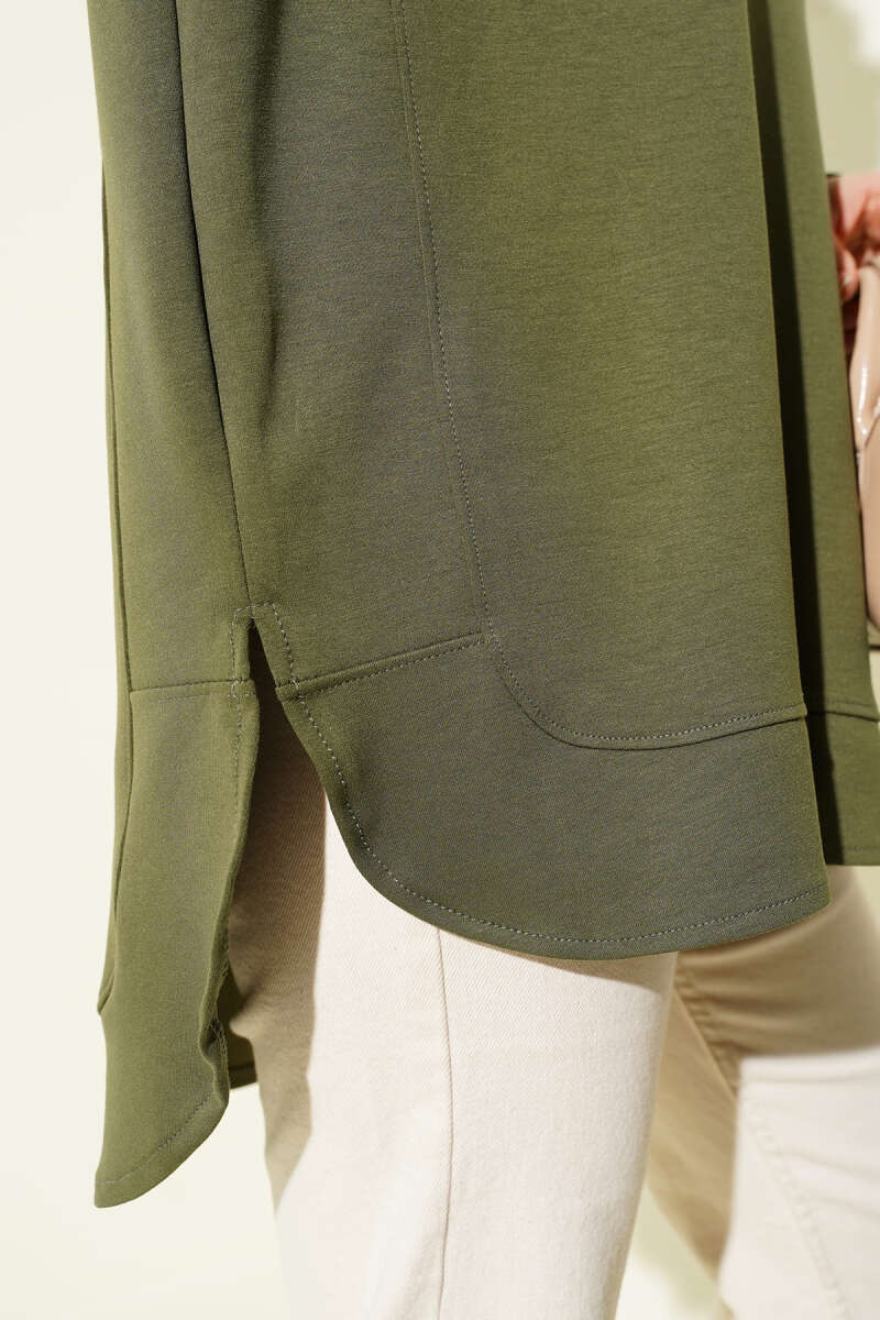 Loyşa Oval Kesim Oversize Tunik