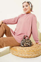 Loyşa Oval Kesim Oversize Tunik