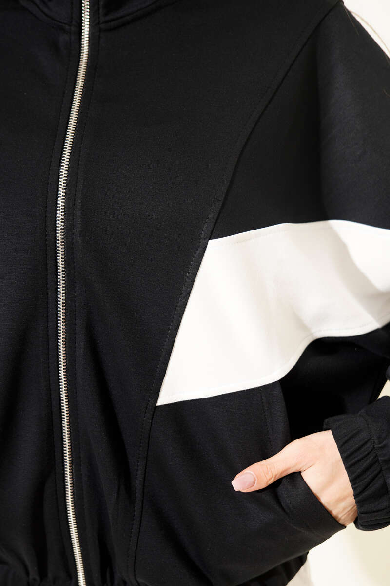 Loyşa Gestreifte Strickjacke in Übergröße