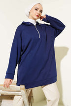 Lyocell Collar Zipped Tunic