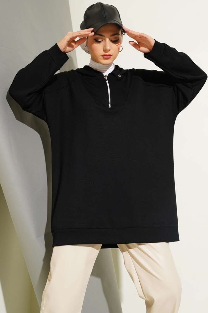 Lyocell Collar Zipped Tunic