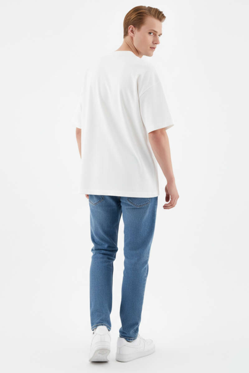 Machinist Nakışlı Oversize Erkek T-shirt