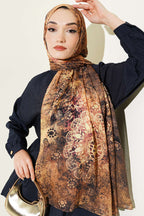 Mandala Desen Bambu Kraş Şal