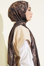 Mandala Desen Bambu Kraş Şal Küf Yeşili