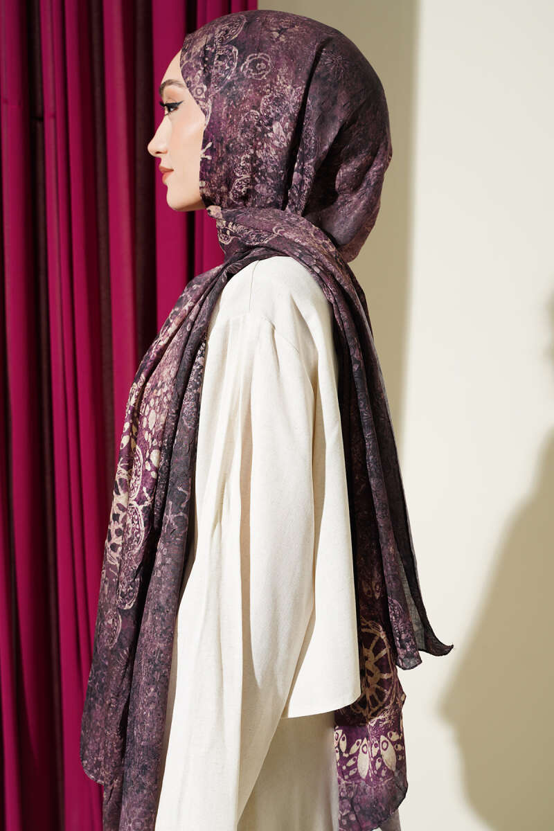 Mandala Desen Bambu Kraş Şal