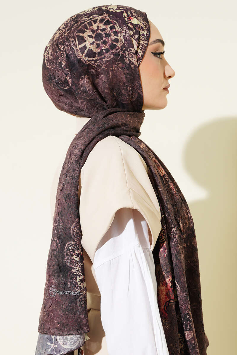 Mandala Desen Bambu Kraş Şal