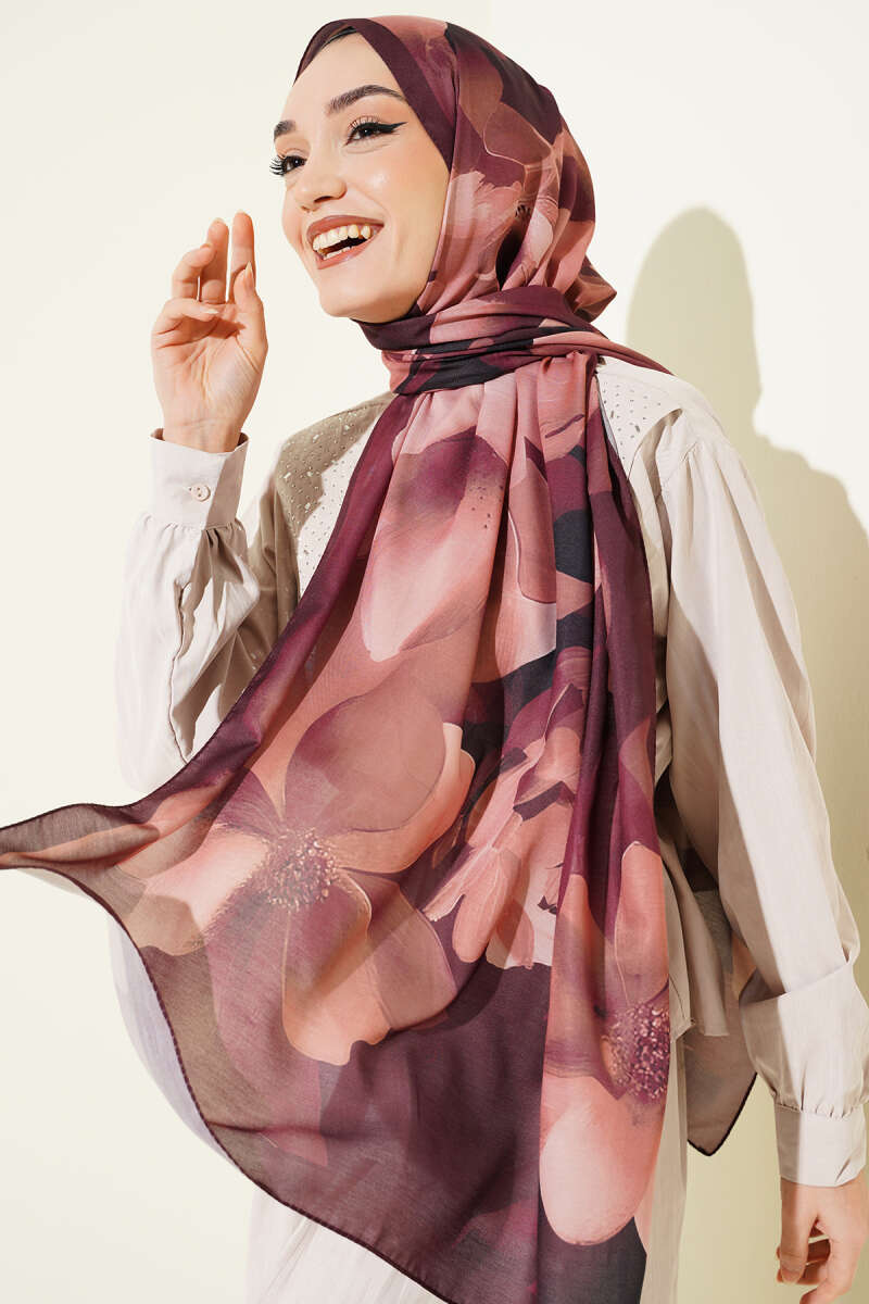 Manolya Desenli Şal