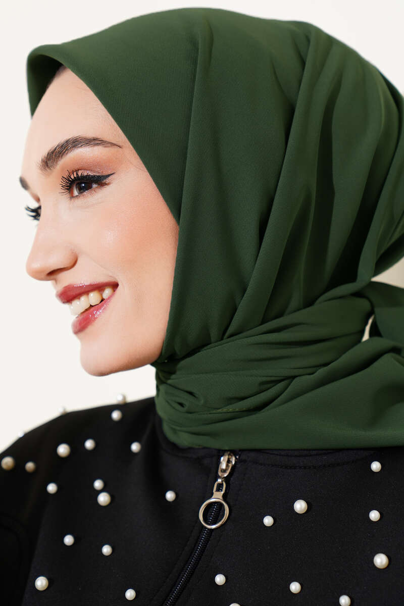 Medine İpeği Eşarp Haki