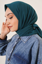 Medine İpeği Eşarp Yeşil