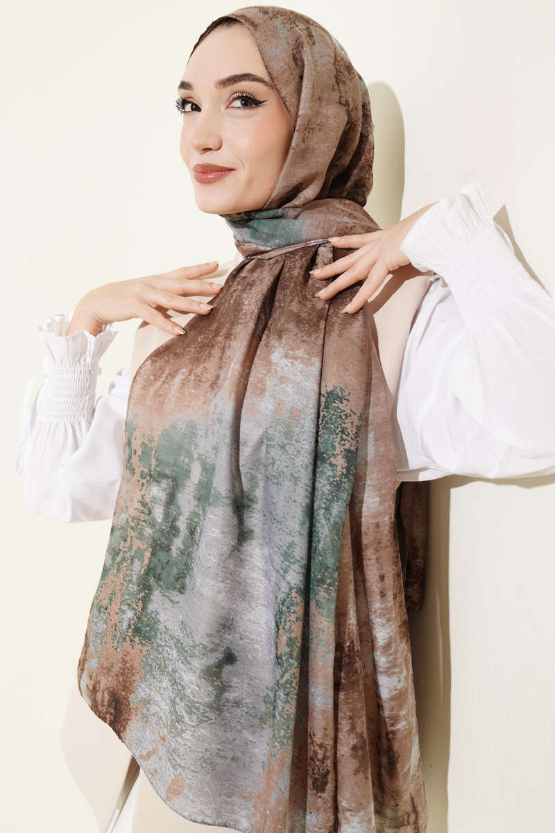 Mermer Desenli Modern Şal