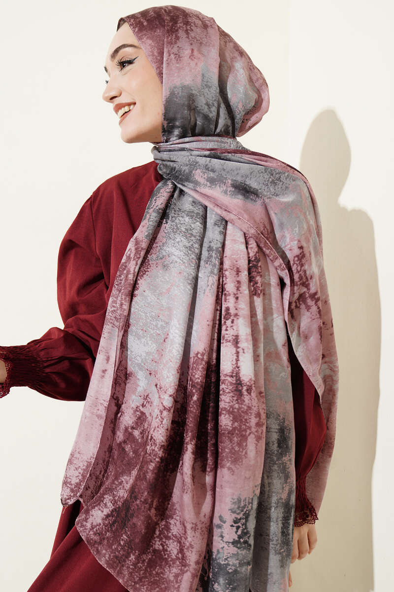 Mermer Desenli Modern Şal