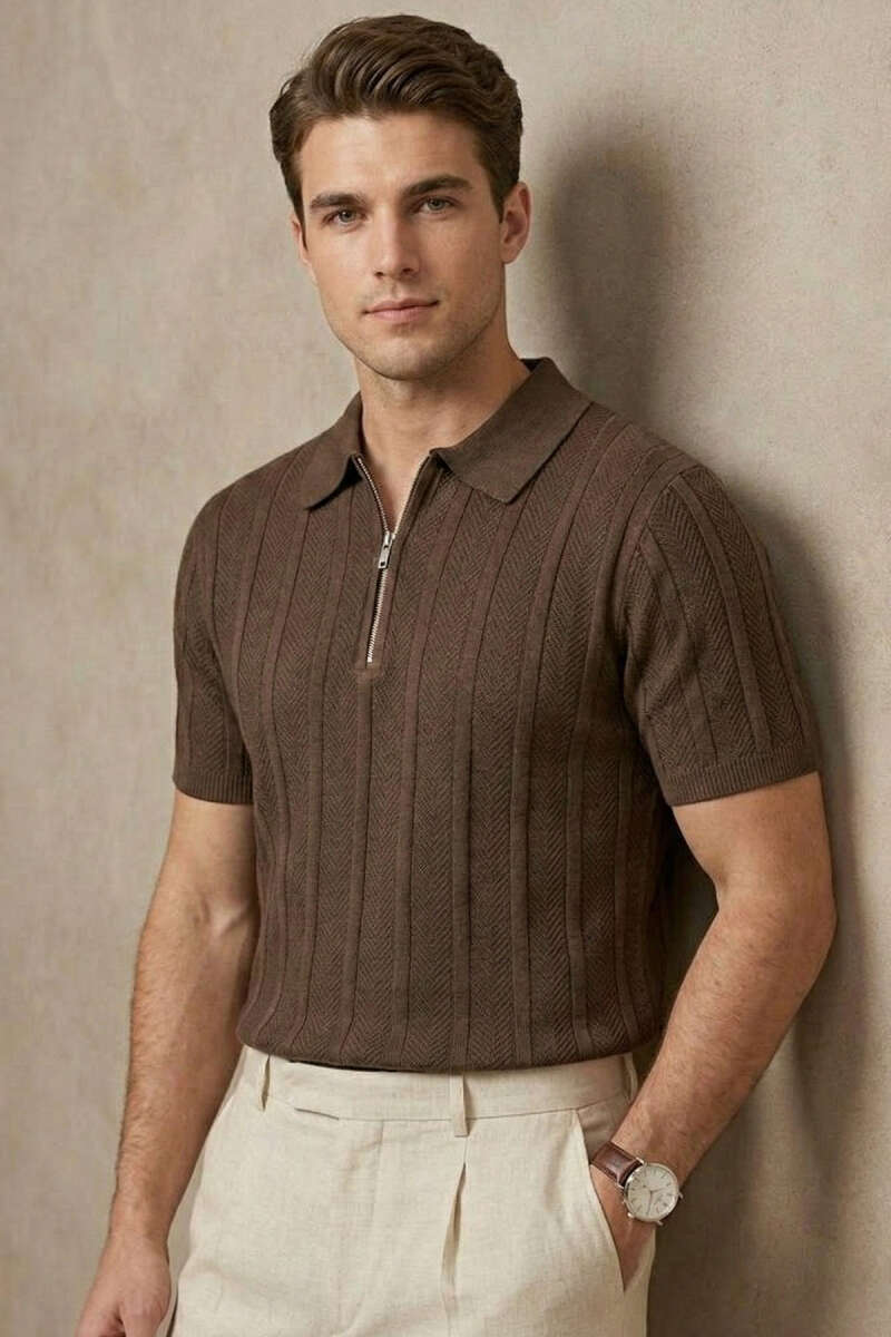 Merserize Polo Yaka Erkek T-shirt
