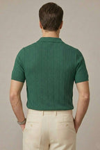 Merserize Polo Yaka Erkek T-shirt Nefti