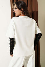 Midilli Nakışlı Modal T-shirt