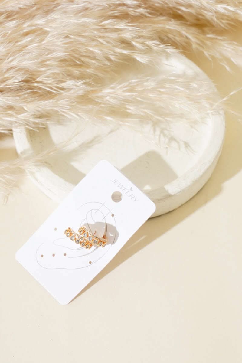 Mini Taşlı Kıkırdak Küpe
