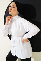 Mini Taşlı Pelerinli Tunik