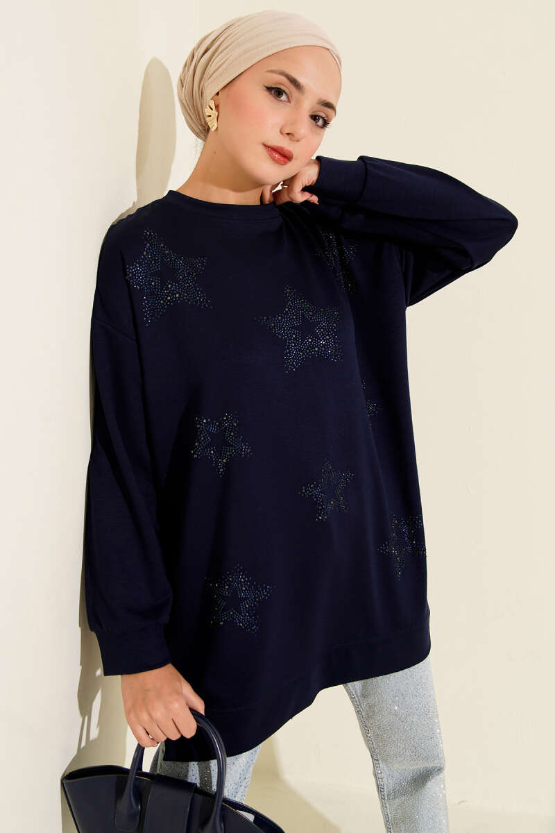 Mini Yıldız Taşlı Tunik