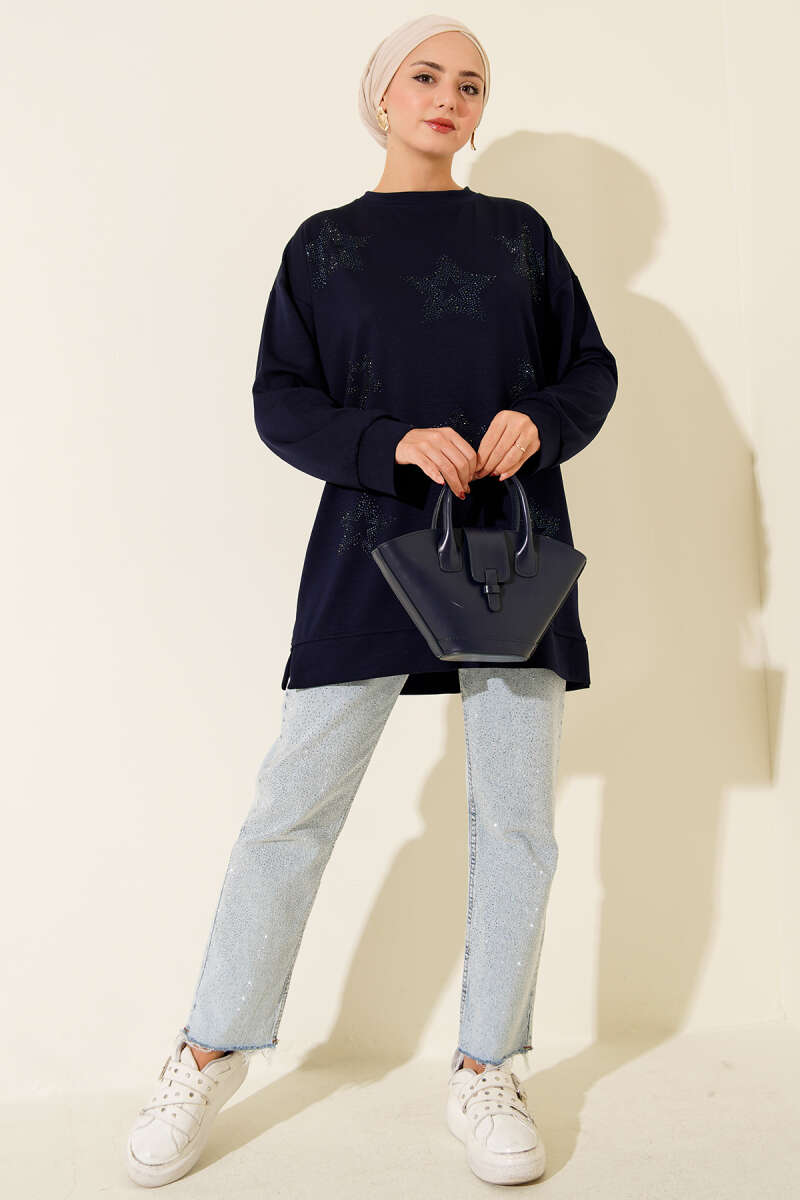 Mini Yıldız Taşlı Tunik