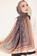 Mini Flower Motif Soft Shawl Latte