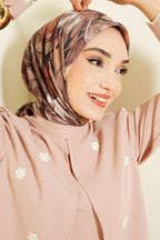Mist Ebruli Desen Bambu Kraş Eşarp