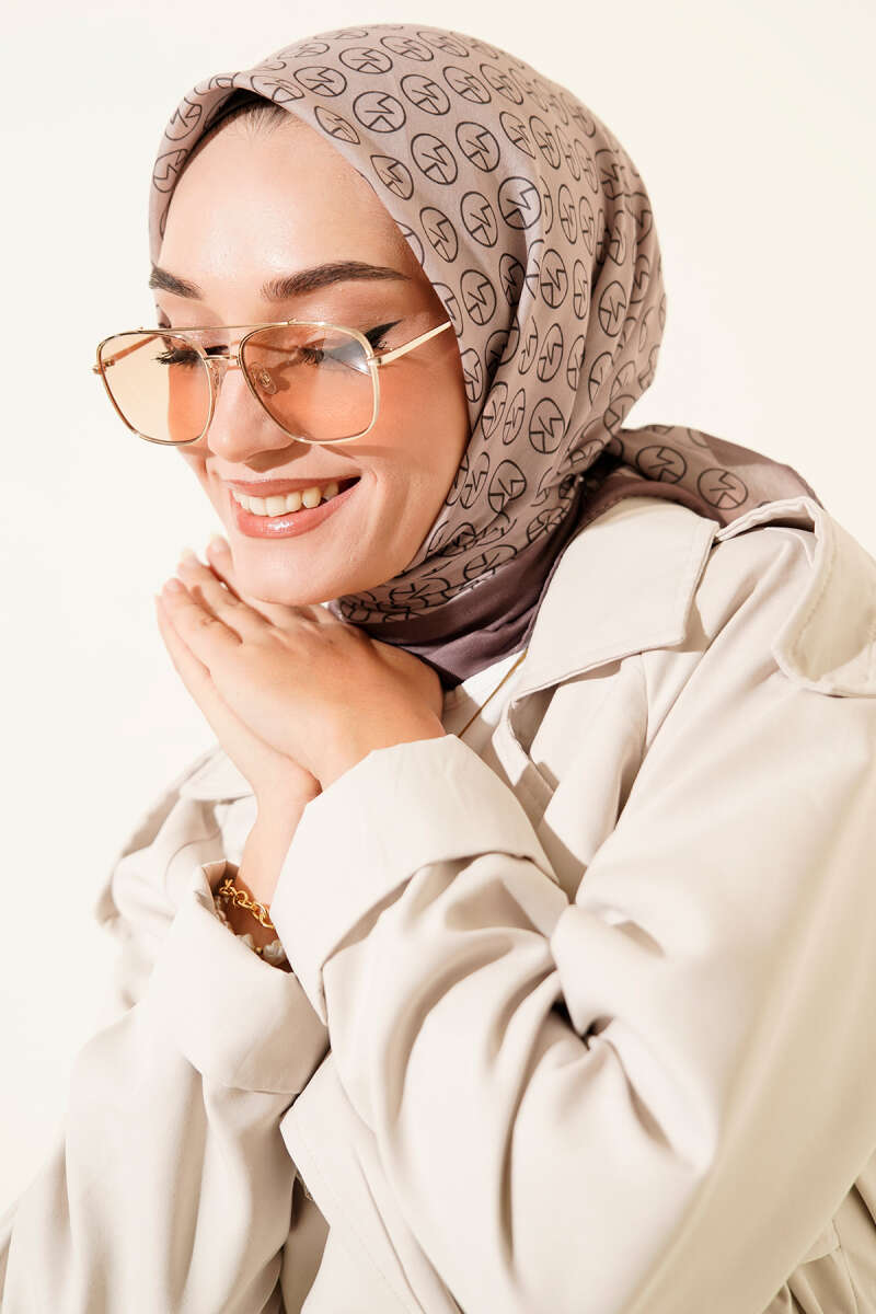 Mk Desen Soft Eşarp Vizon