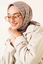 Mk Desen Soft Eşarp Vizon