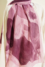 Modern Floral Desen Bambu Kraş Şal