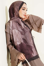 Modern Floral Desen Bambu Kraş Şal