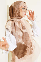 Modern Floral Desen Bambu Kraş Şal