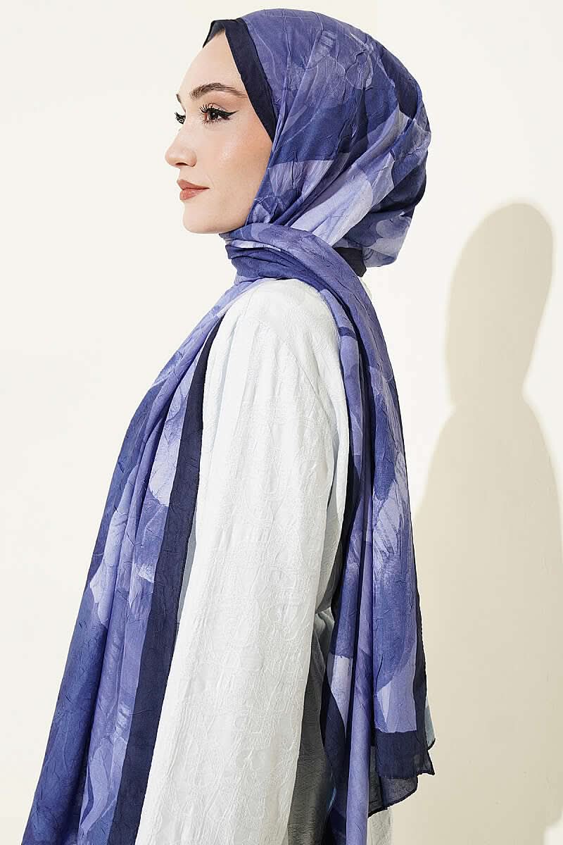 Modern Floral Desen Bambu Kraş Şal
